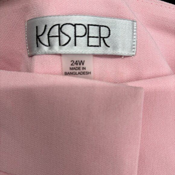 Kasper Women's Plus Harlow Pant Iconic Stretch Crepe Tutu Pink Size 24W NWT - Picture 4 of 5